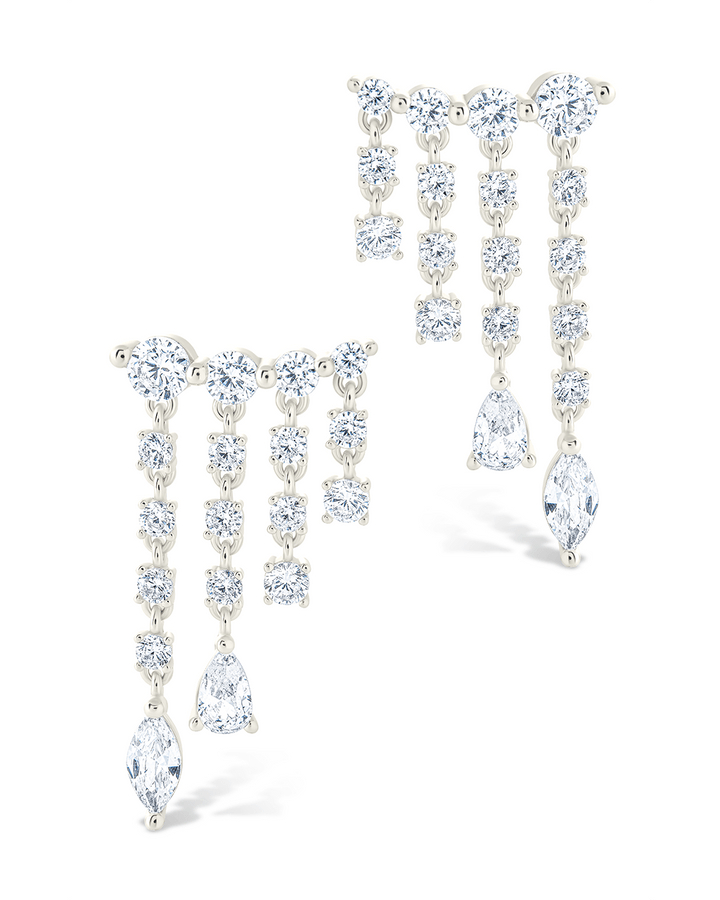 Adrian CZ Waterfall Statement Studs