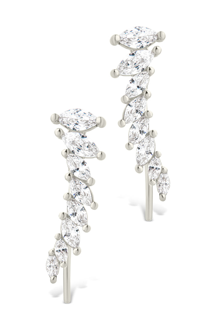 Skye CZ Threader Crawler Earrings