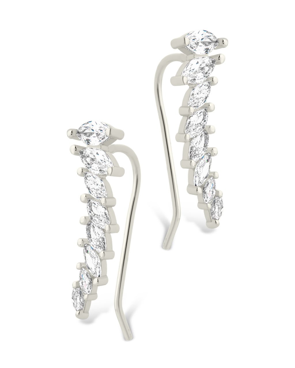 Skye CZ Threader Crawler Earrings
