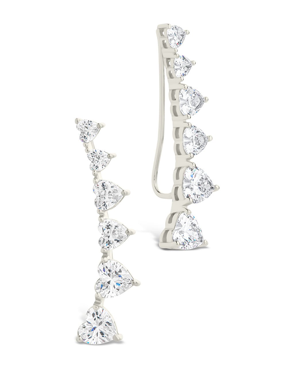 Jillian CZ Heart Crawler Studs