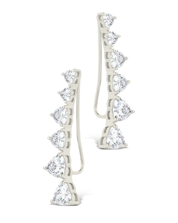 Jillian CZ Heart Crawler Studs