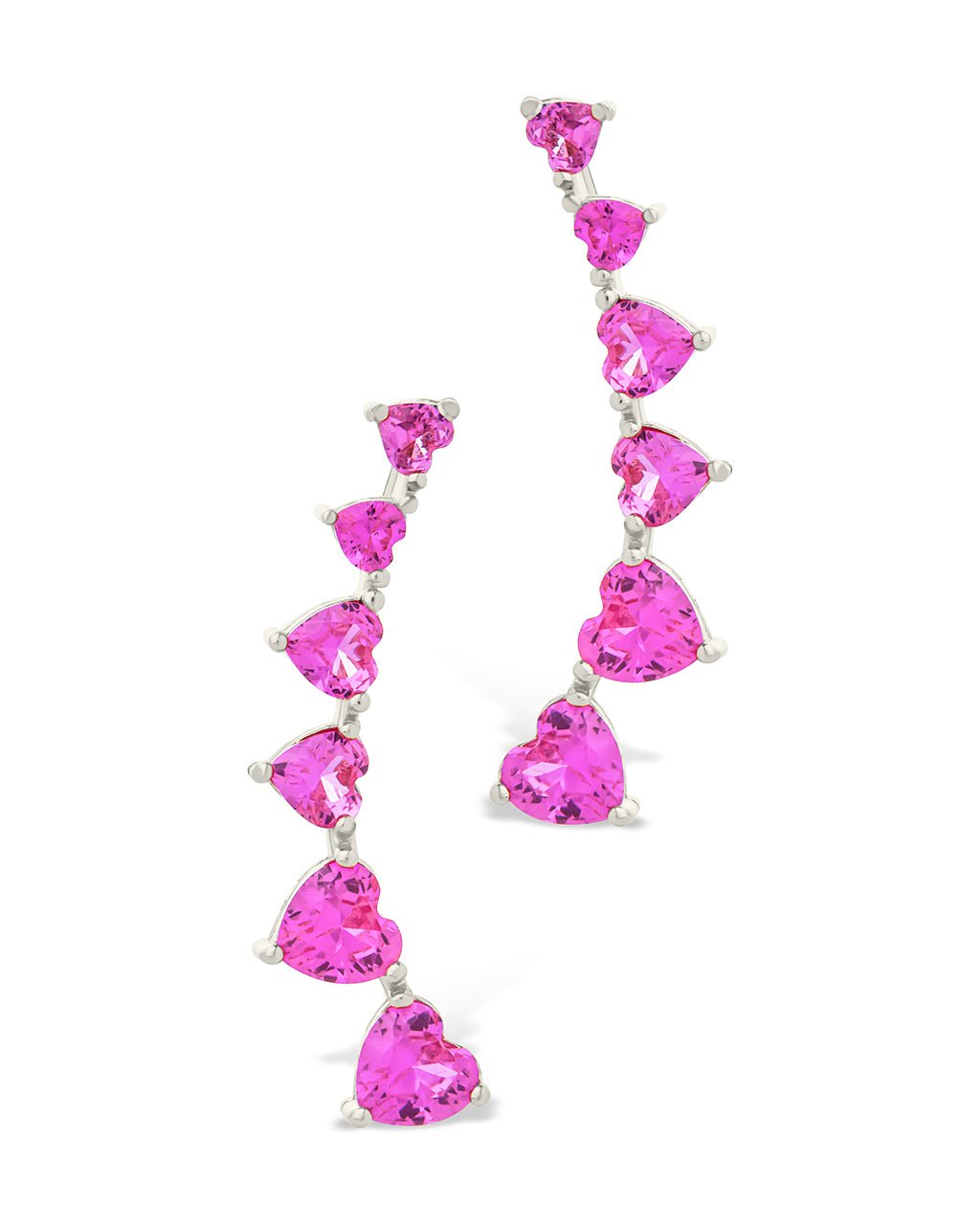 Jillian CZ Heart Crawler Studs