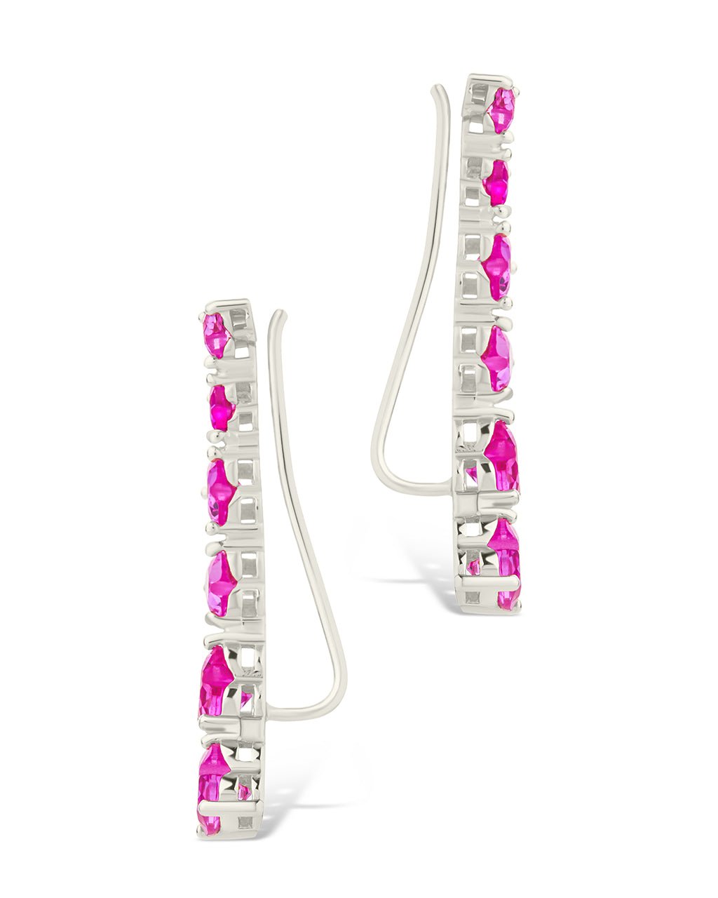 Jillian CZ Heart Crawler Studs
