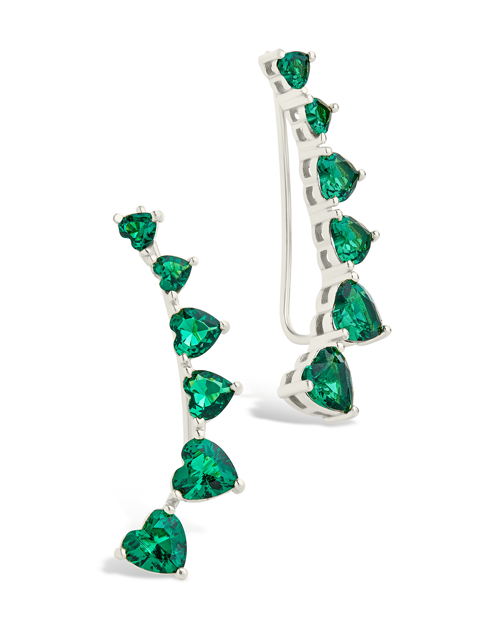Jillian CZ Heart Crawler Studs