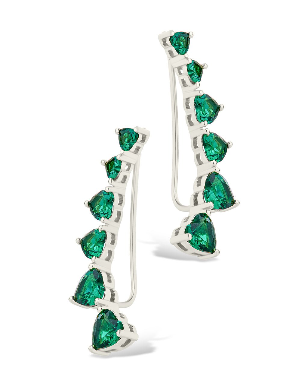 Jillian CZ Heart Crawler Studs