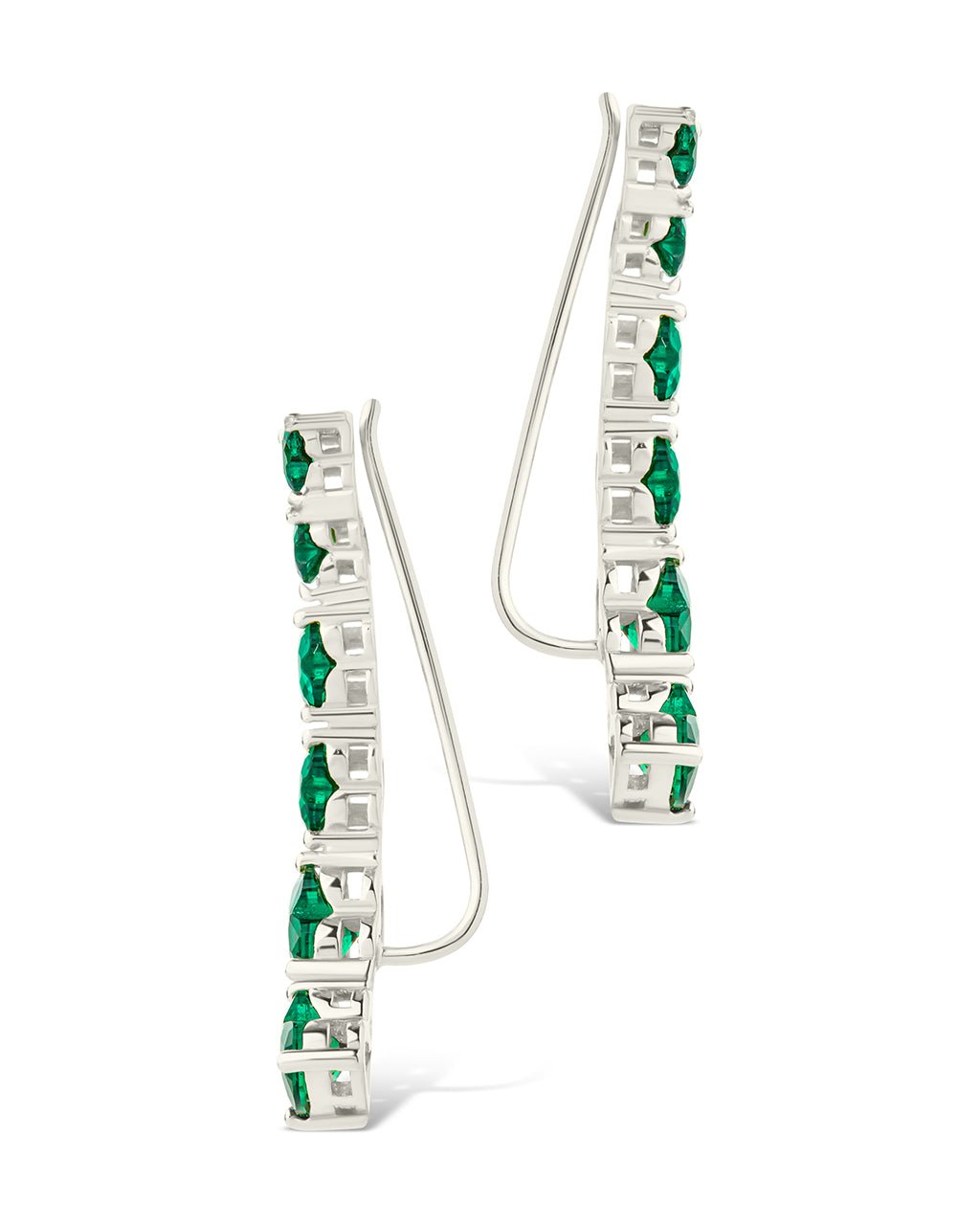 Jillian CZ Heart Crawler Studs