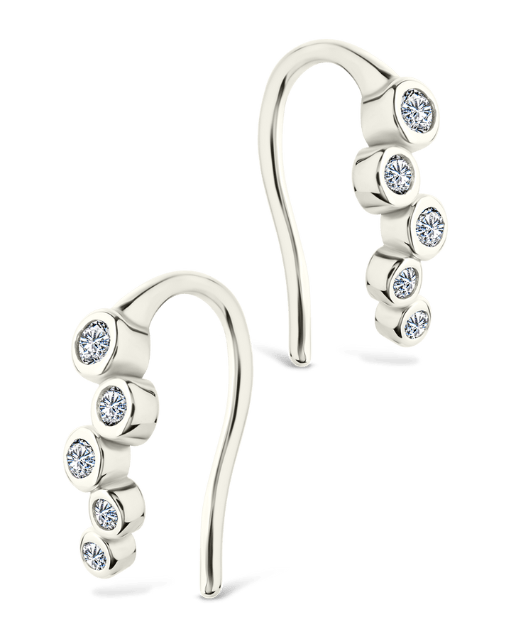 Talia CZ Bezel Crawler Earrings