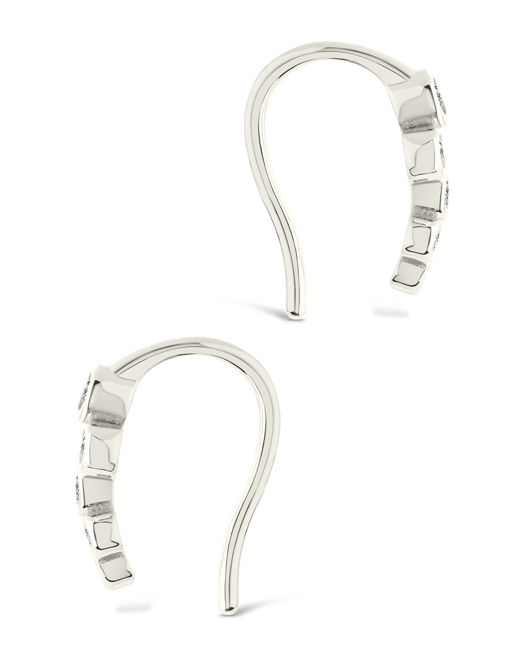 Talia CZ Bezel Crawler Earrings