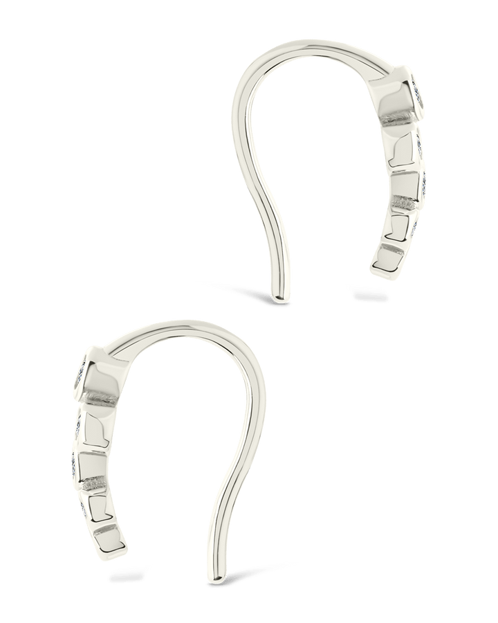 Talia CZ Bezel Crawler Earrings