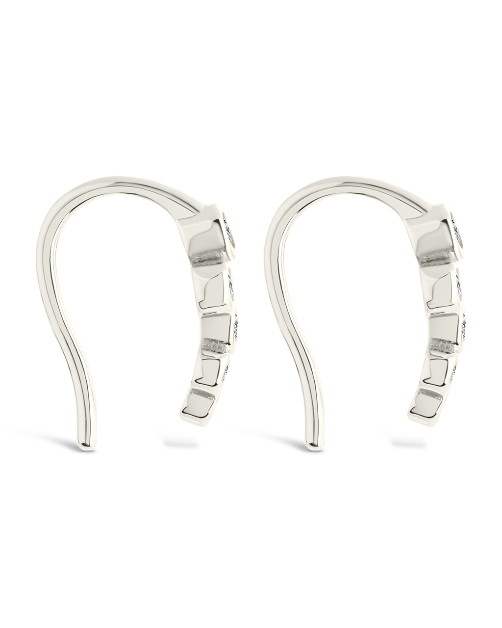 Talia CZ Bezel Crawler Earrings