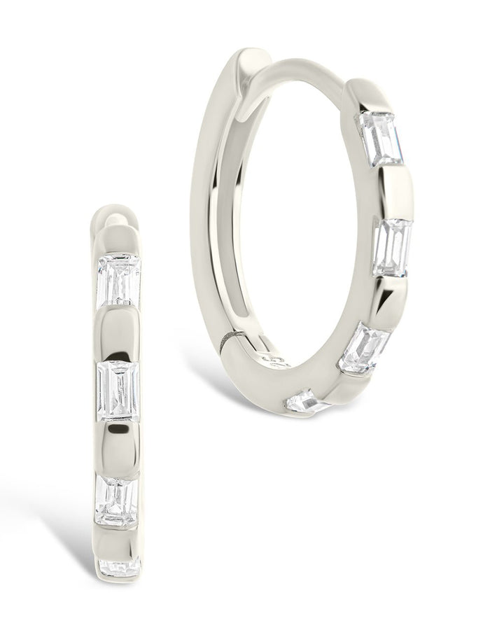 Henley CZ Baguette Micro Hoop Earrings