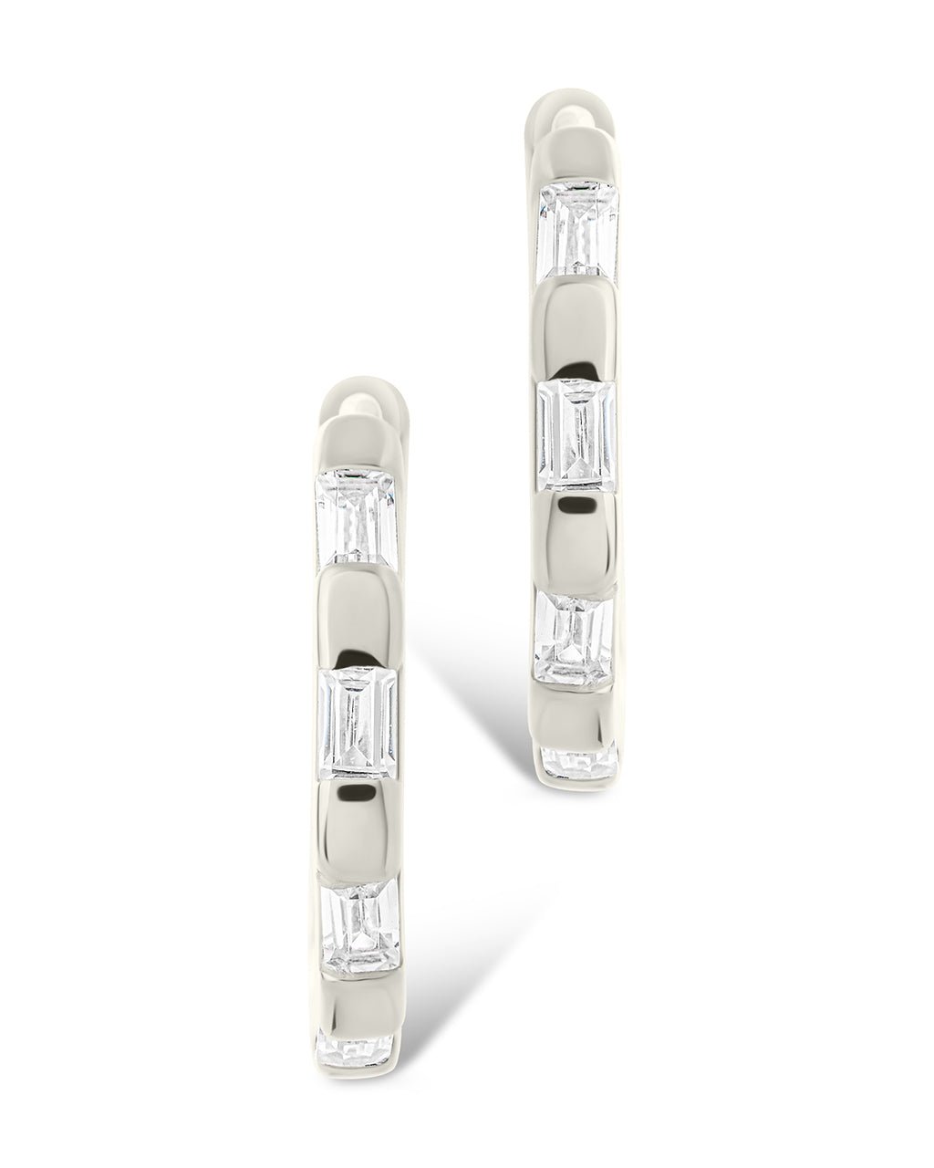 Henley CZ Baguette Micro Hoop Earrings