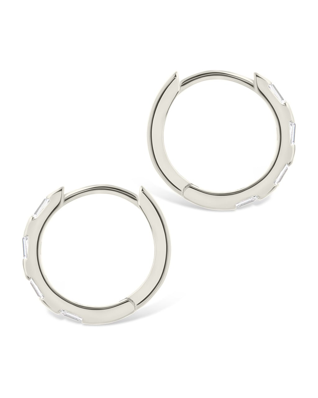 Henley CZ Baguette Micro Hoop Earrings