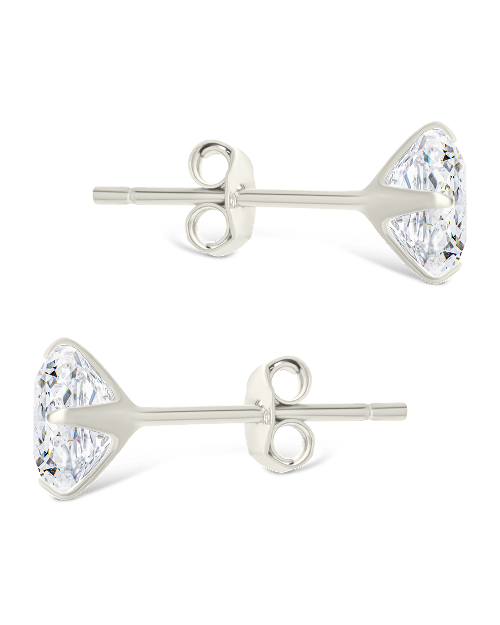 Cushion Cut Prong Set Stud Earrings