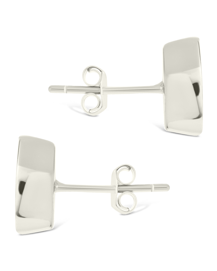 Marquise Cut Bezel Set Stud Earrings