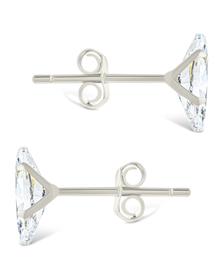 Marquise Cut Prong Set Stud Earrings
