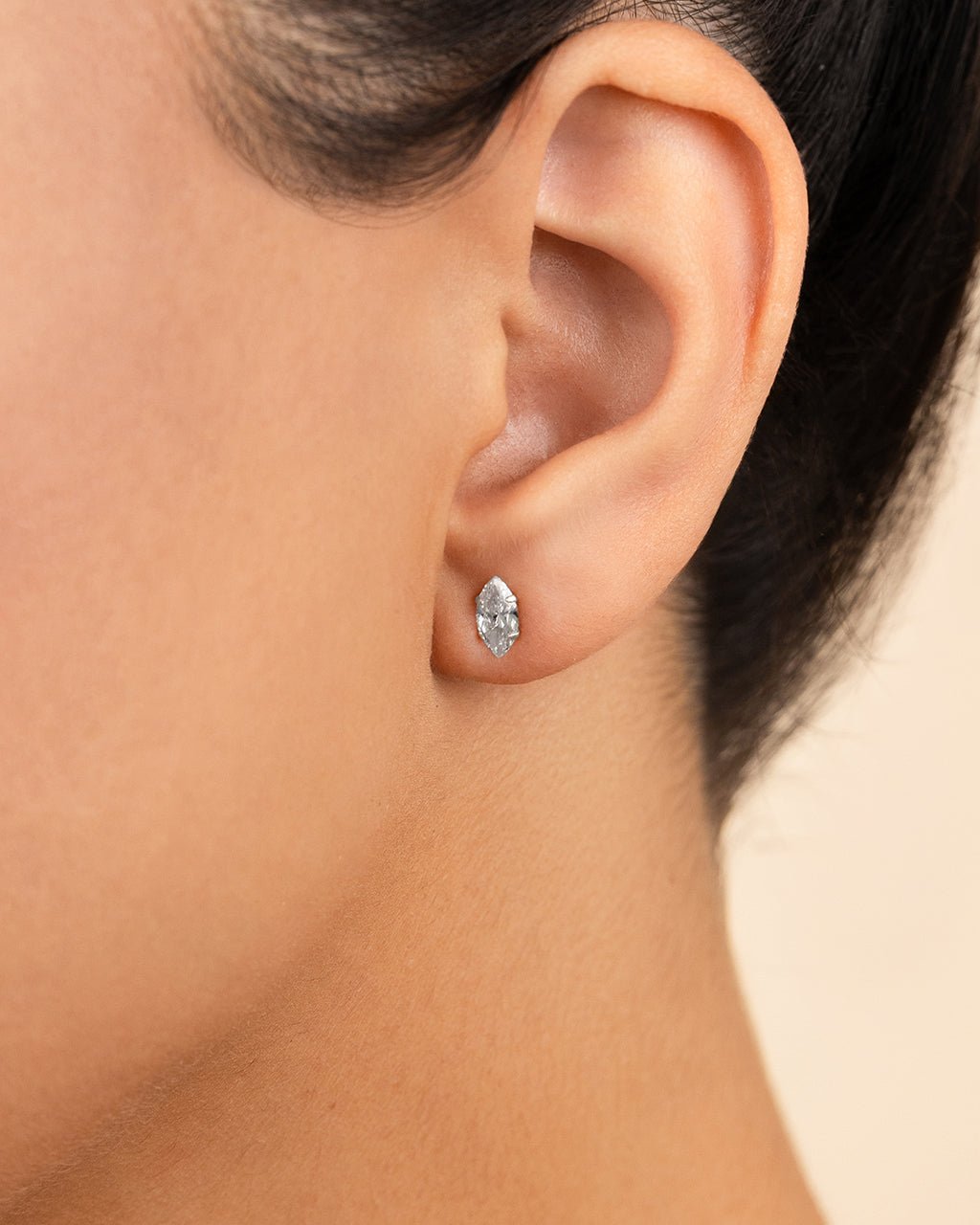 Marquise Cut Prong Set Stud Earrings