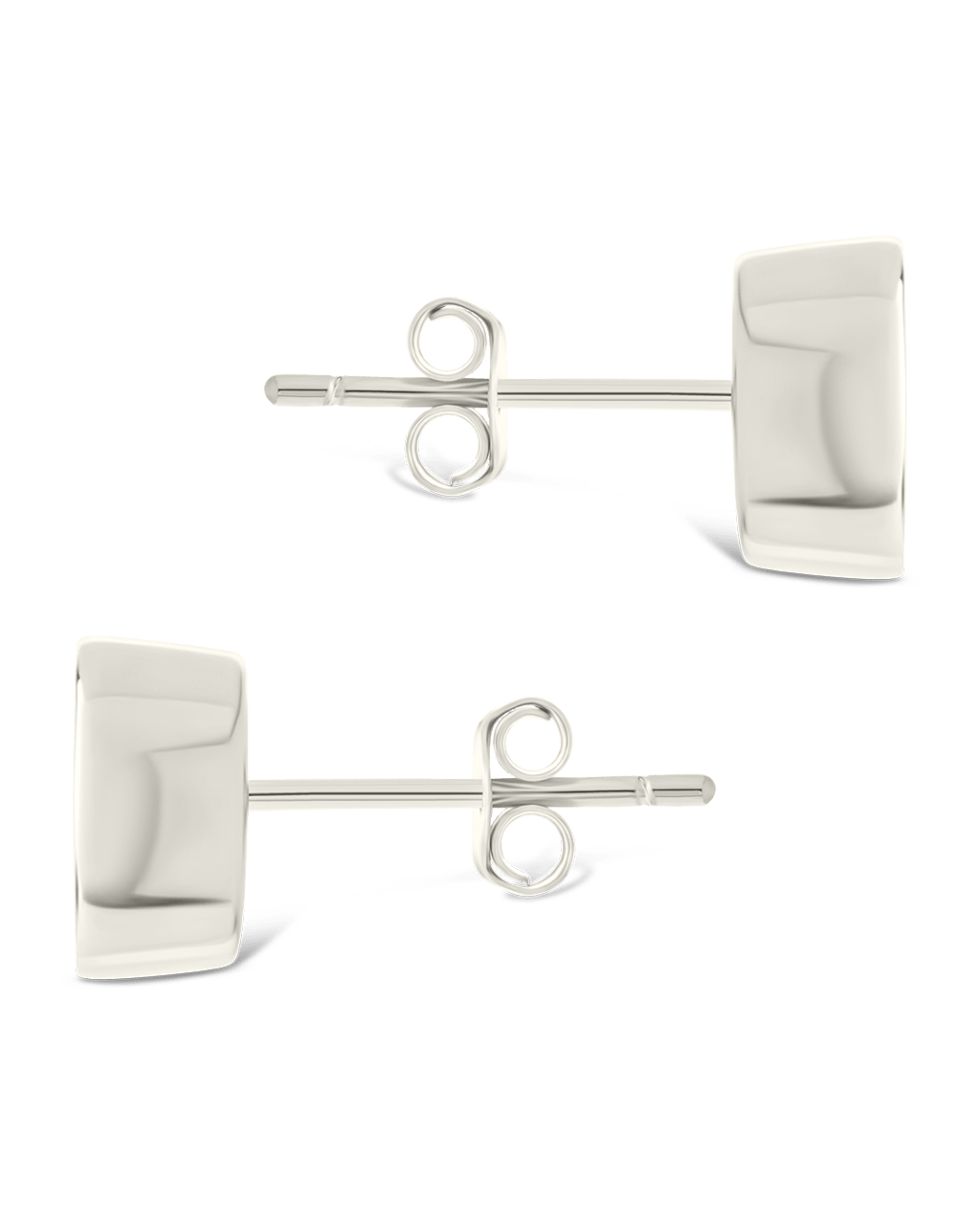 Oval Cut Bezel Set Stud Earrings