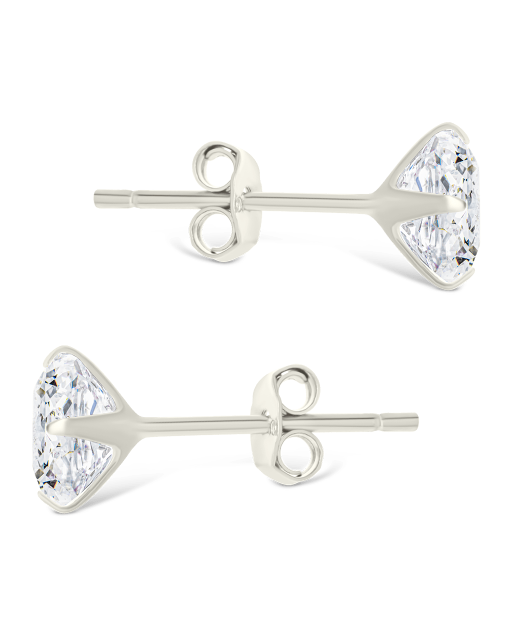 Radiant Cut Prong Set Stud Earrings