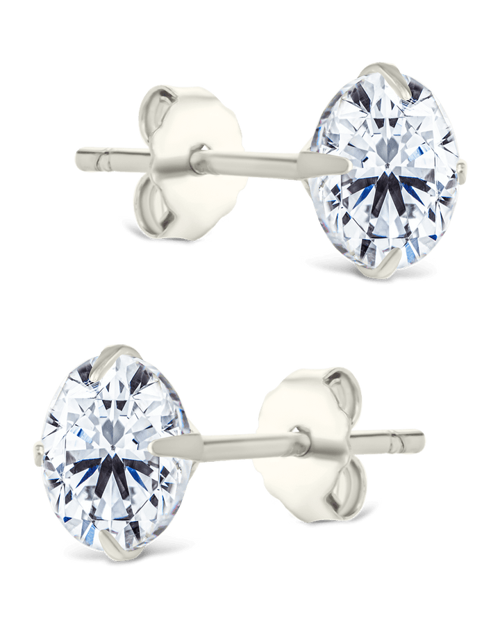 Round Cut Prong Set Stud Earrings