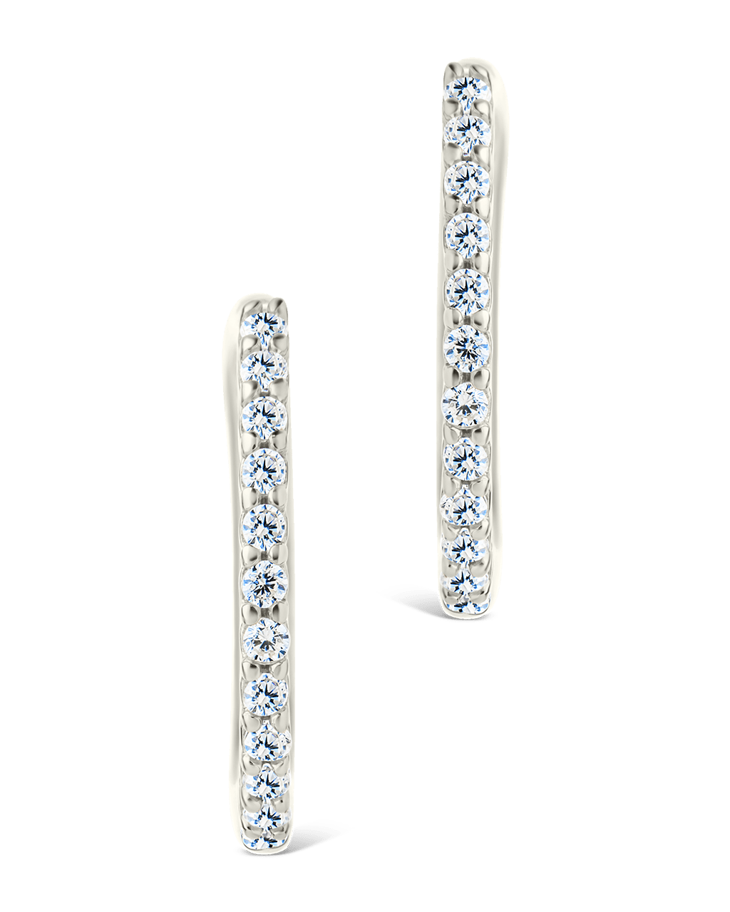Pave CZ Micro Hoops