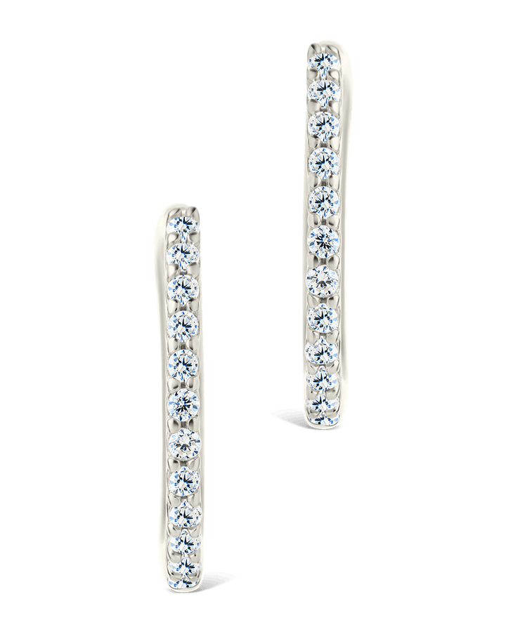 Pave CZ Micro Hoops