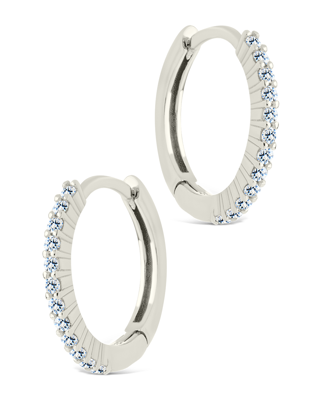 Pave CZ Micro Hoops