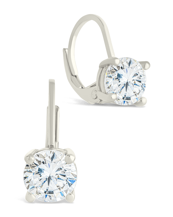 Round Cut French Clip Earrings