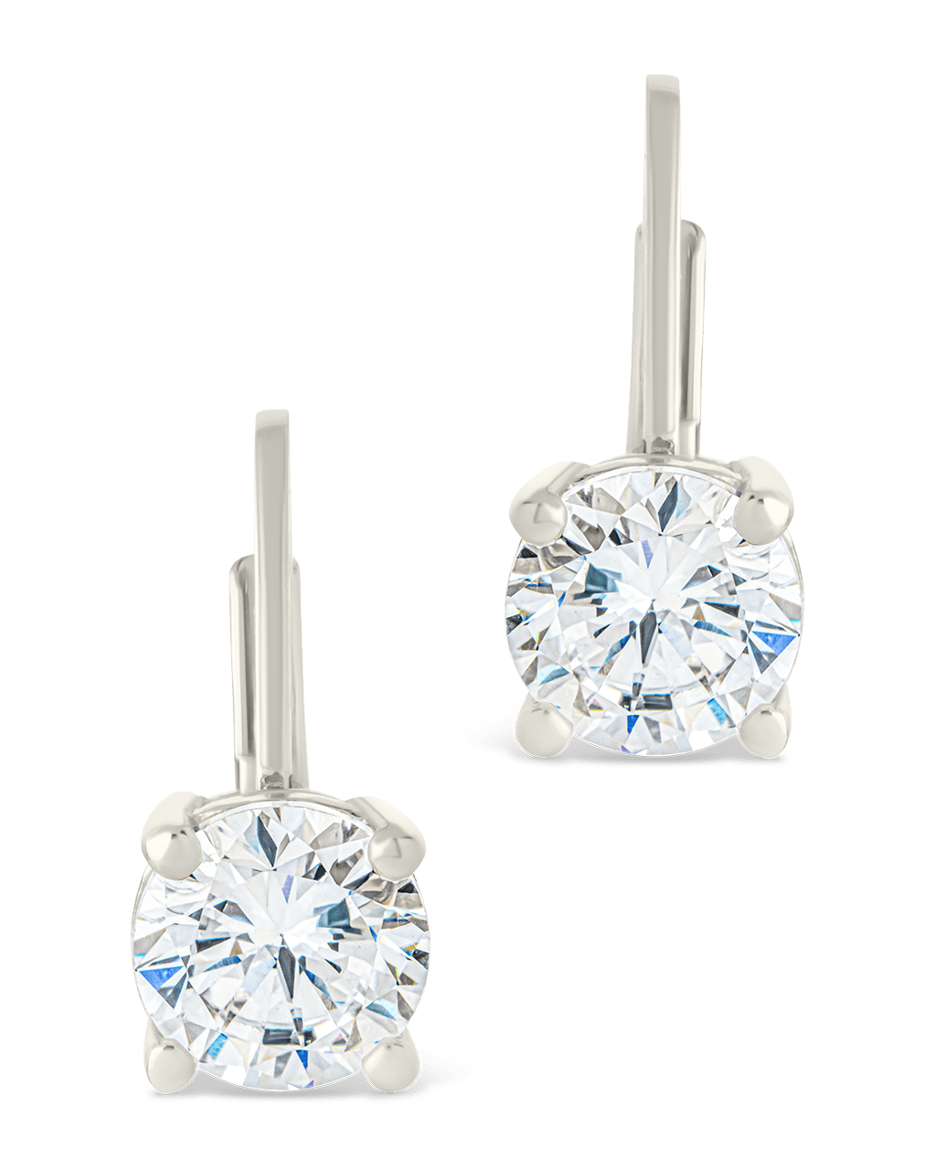 Round Cut French Clip Earrings