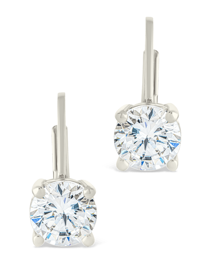 Round Cut French Clip Earrings