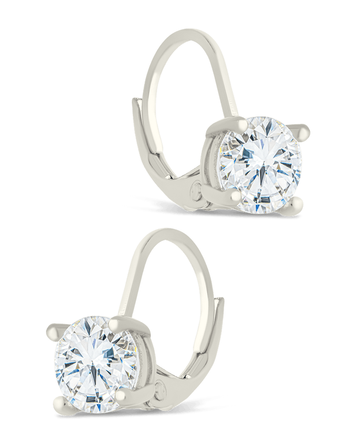 Round Cut French Clip Earrings