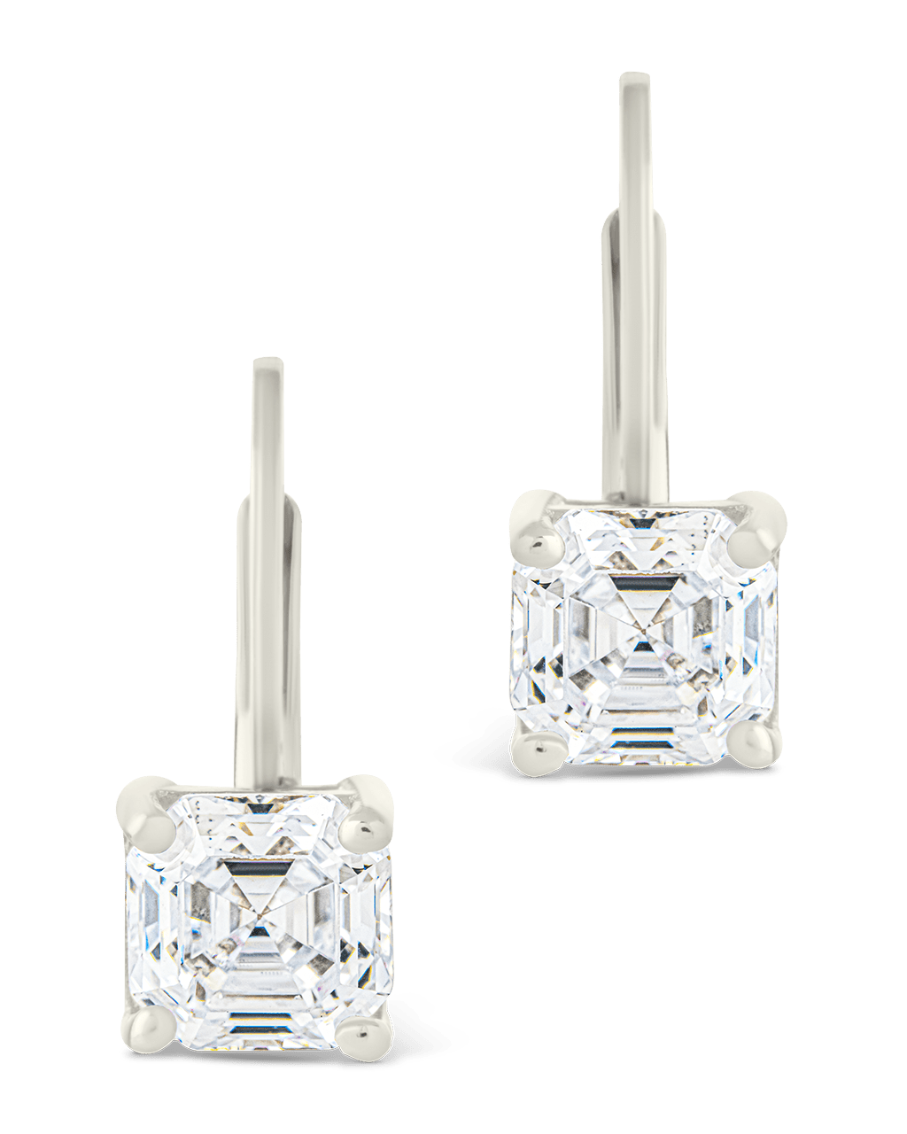 Princess Cut French Clip Earrings