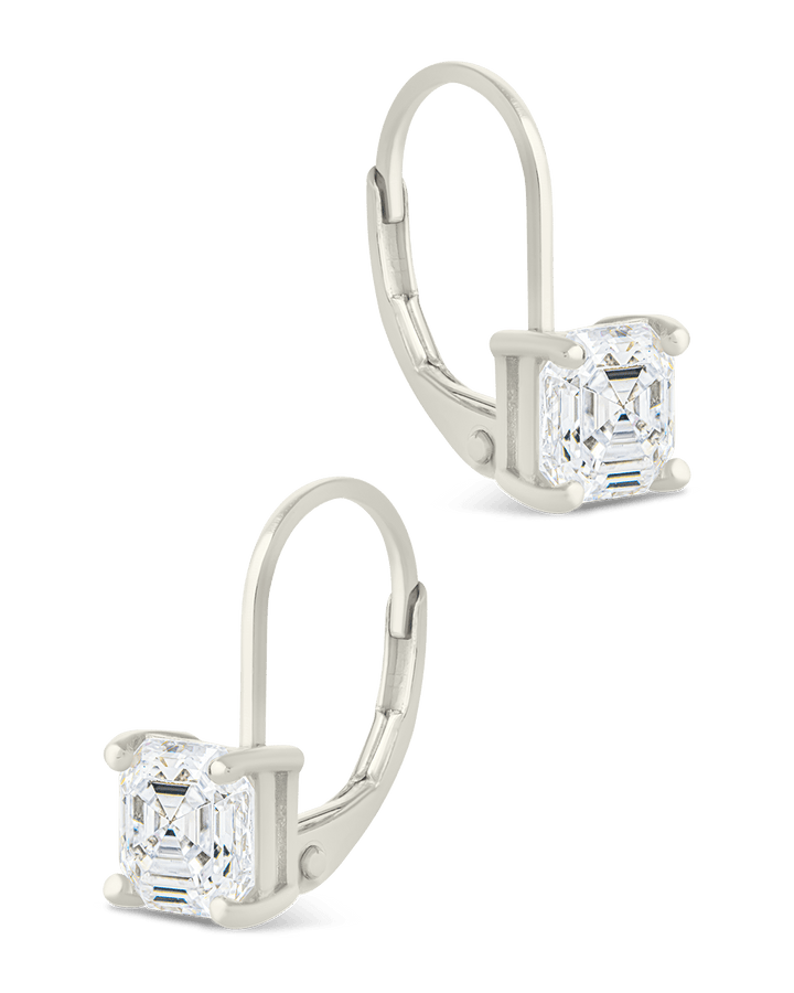 Princess Cut French Clip Earrings