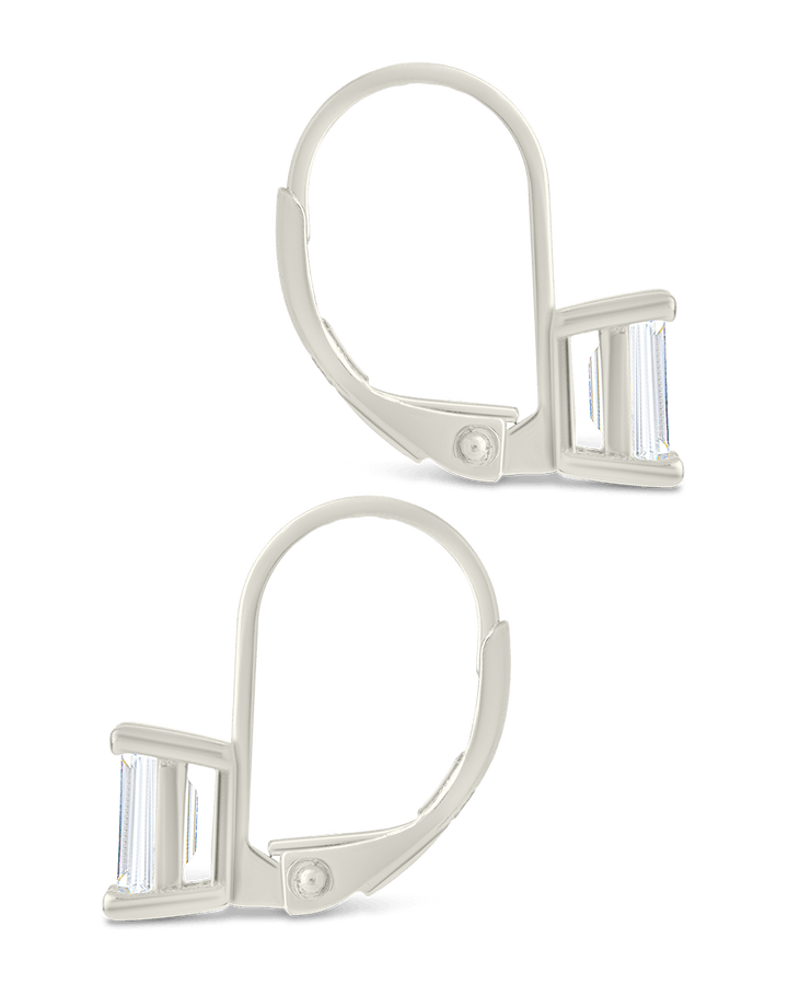 Emerald Cut French Clip Earrings