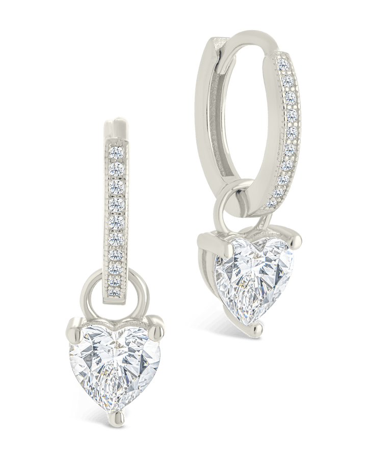 Eugenia Heart Cut CZ Dangle Micro Hoops