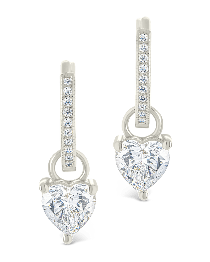 Eugenia Heart Cut CZ Dangle Micro Hoops