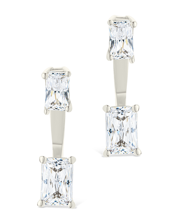 Sterling Silver Emerald Cut Duo Jackets