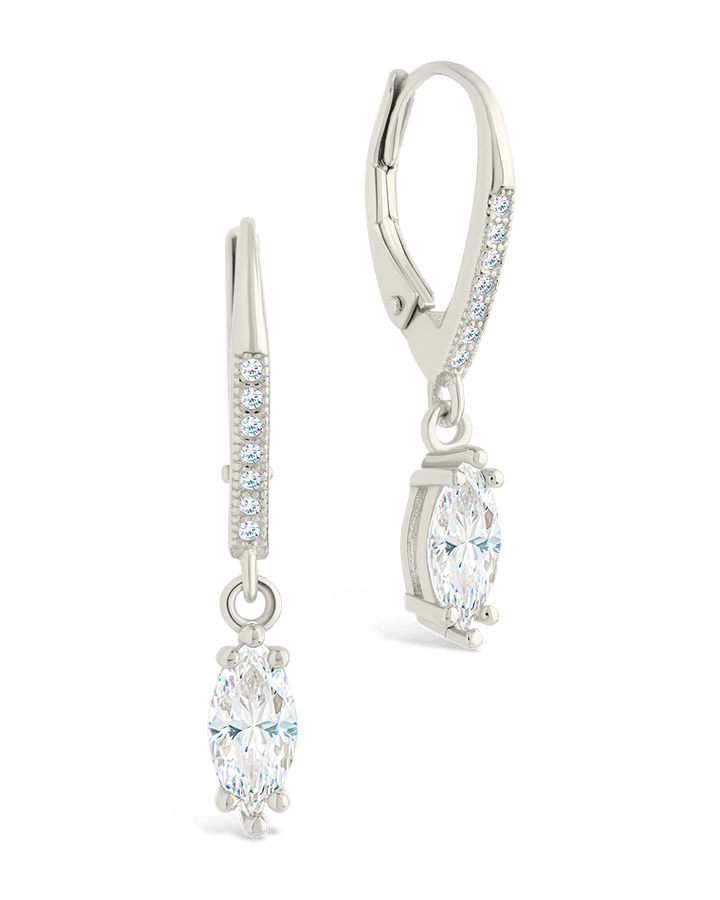 Allegra Marquise Cut CZ French Clip Earrings