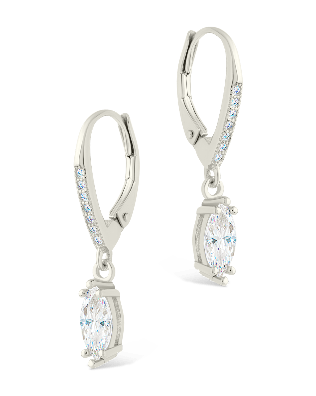 Allegra Marquise Cut CZ French Clip Earrings