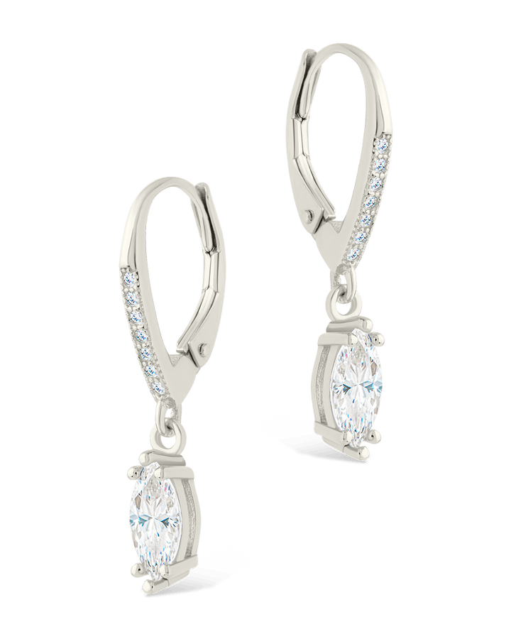Allegra Marquise Cut CZ French Clip Earrings