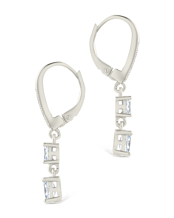 Liesel Oval Cut CZ French Clip Earrings