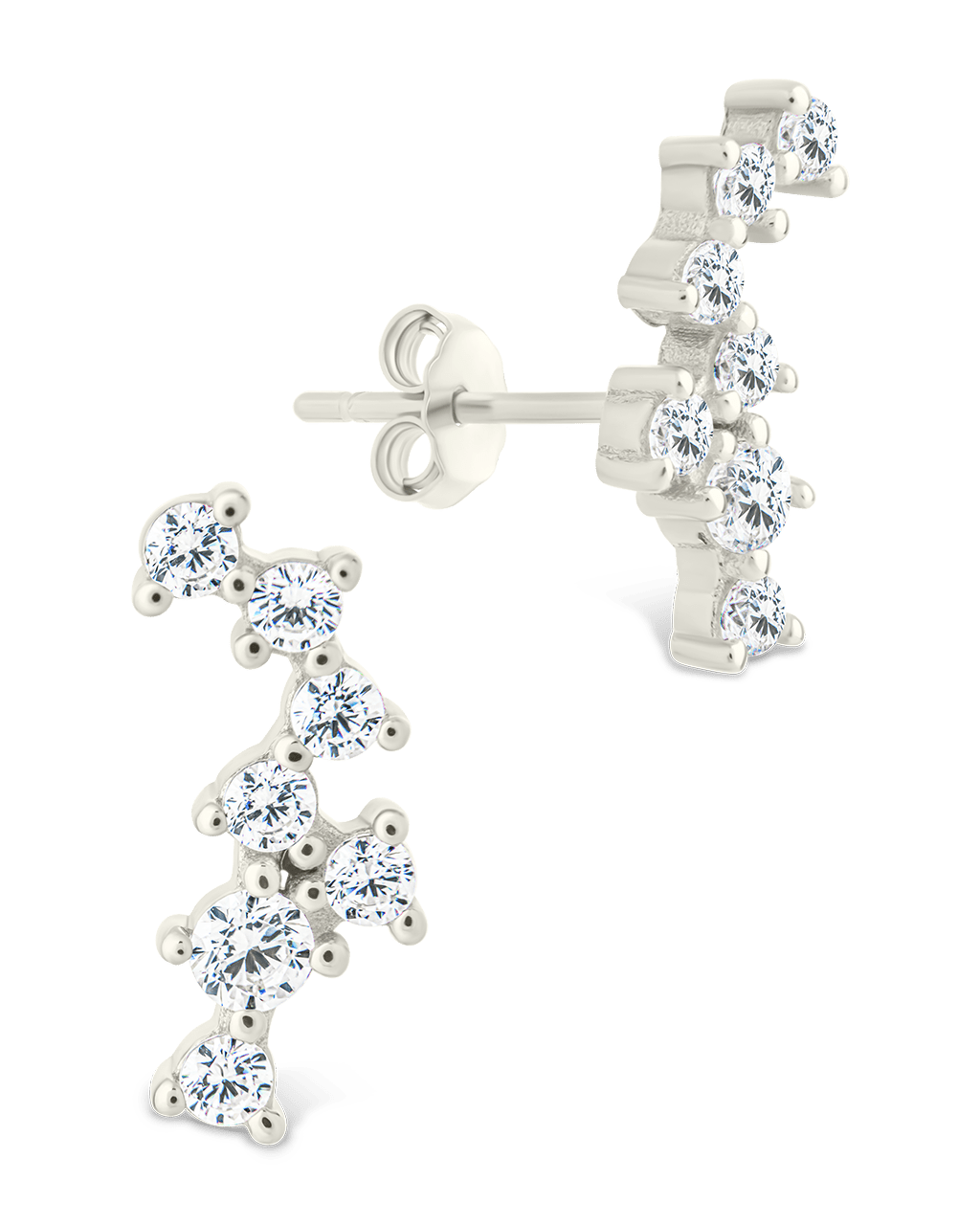 Round Cut Cluster CZ Crawlers