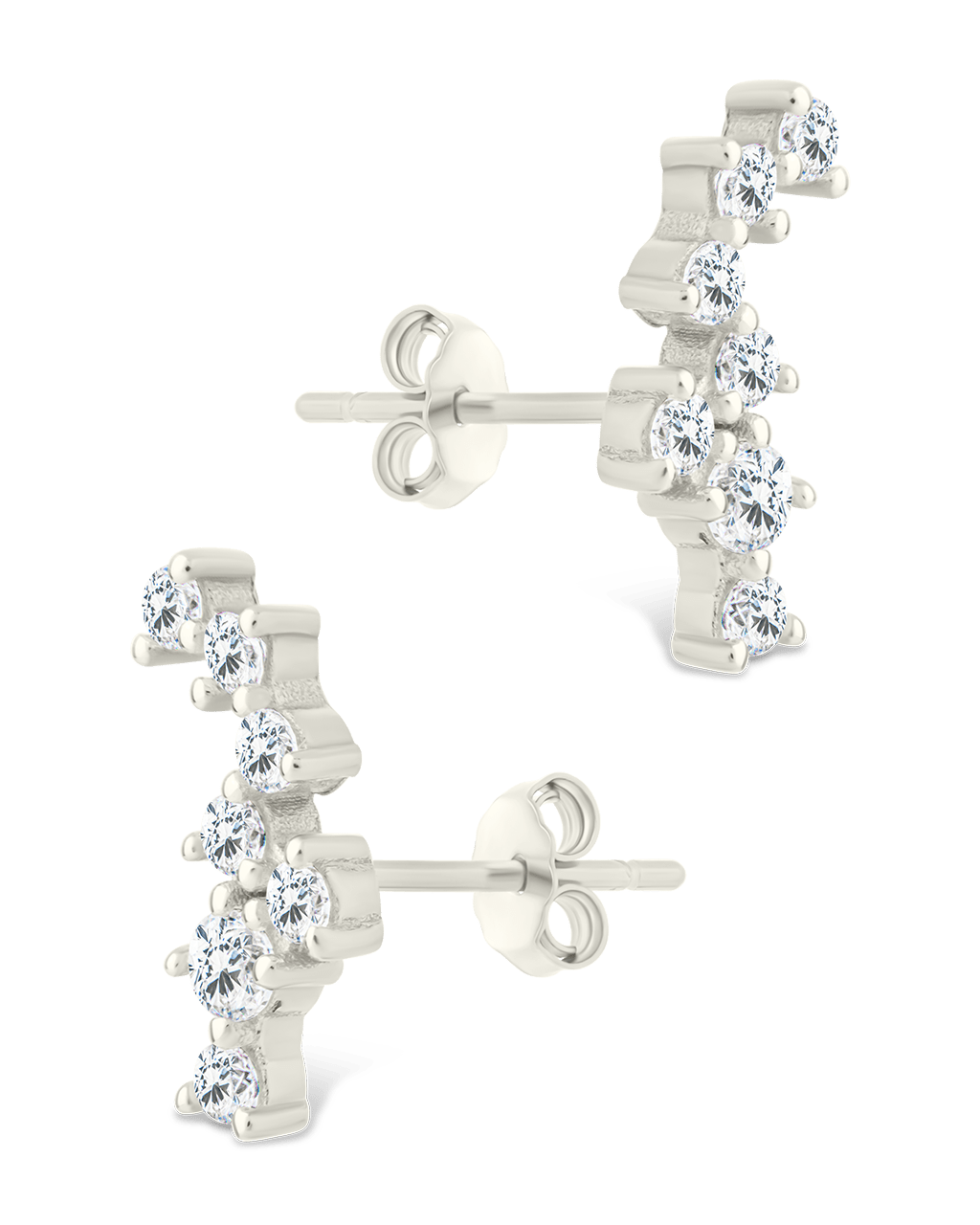 Round Cut Cluster CZ Crawlers