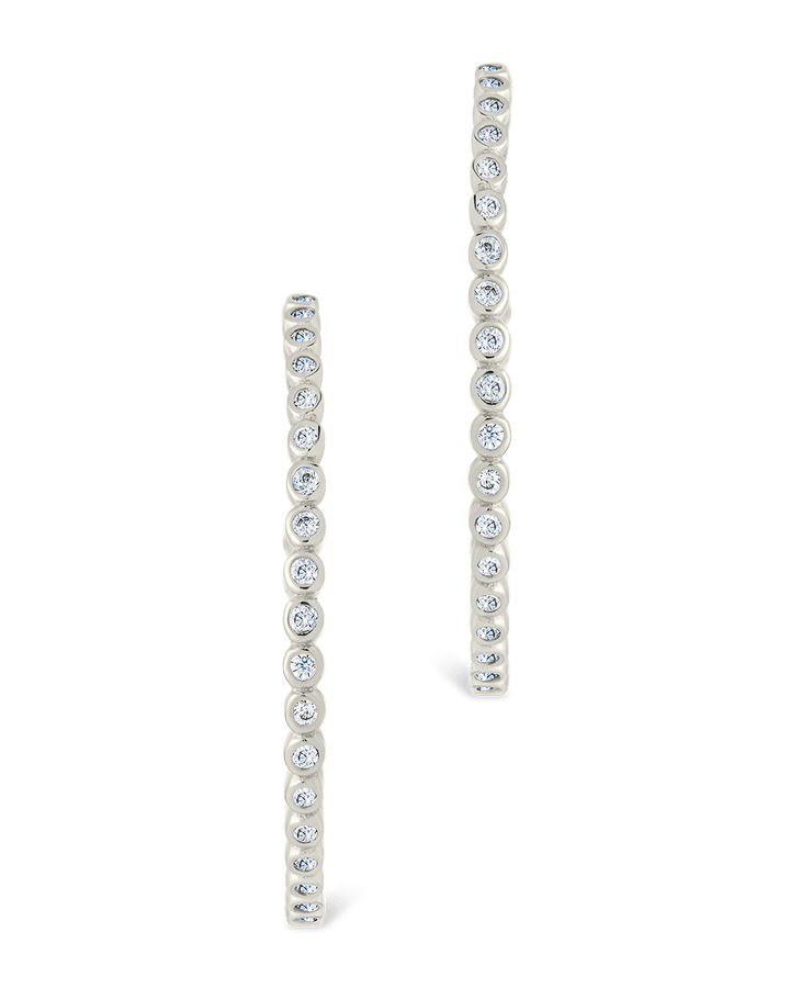 Bezel Statement Bubble Hoops