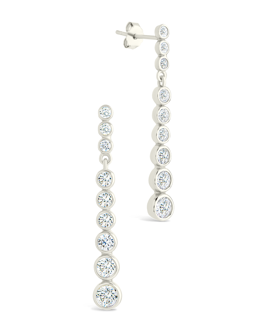 Helene Brilliant Cut CZ Dangle Earrings