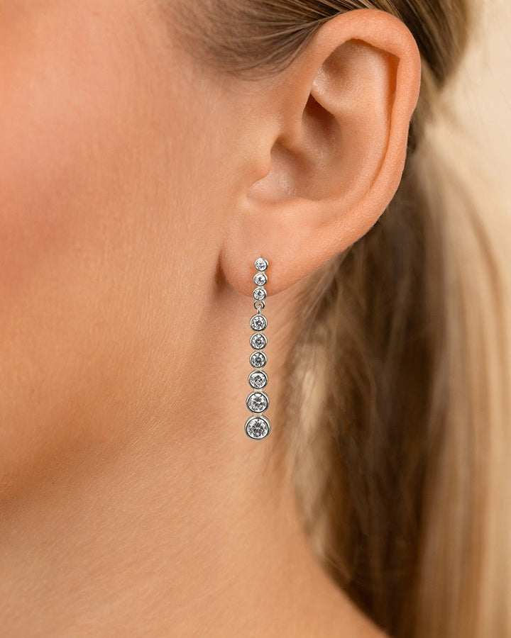 Helene Brilliant Cut CZ Dangle Earrings