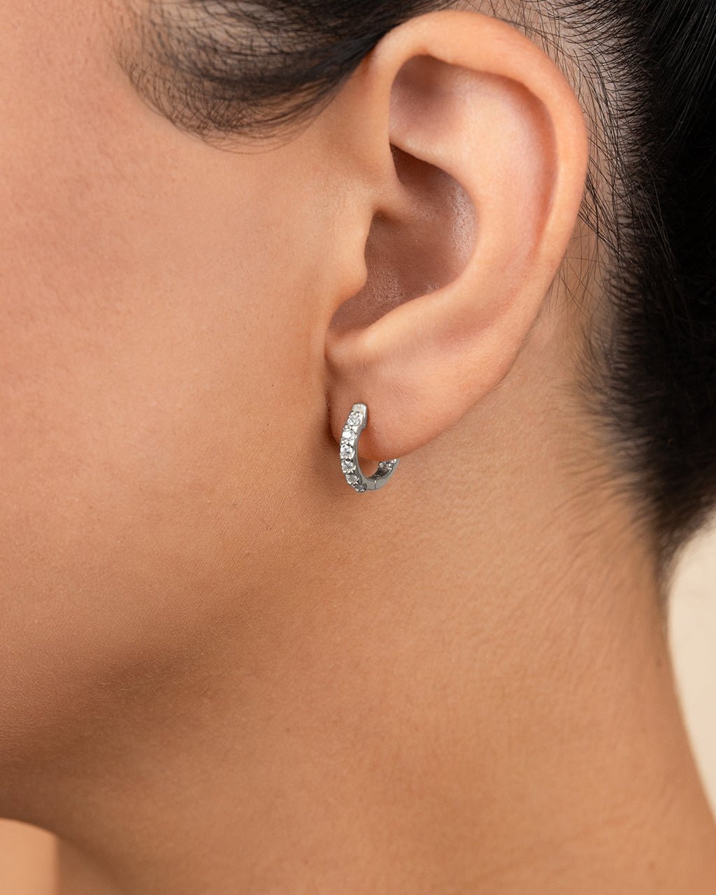 Constance CZ Studded Statement Hoops