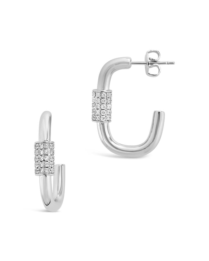 Oval Carabiner Hoops by Sterling Forever