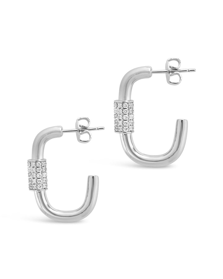 Oval Carabiner Hoops by Sterling Forever