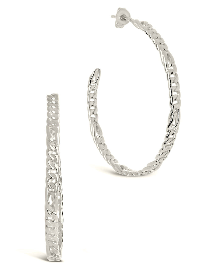 Claudette Chain Hoop Earrings by Sterling Forever